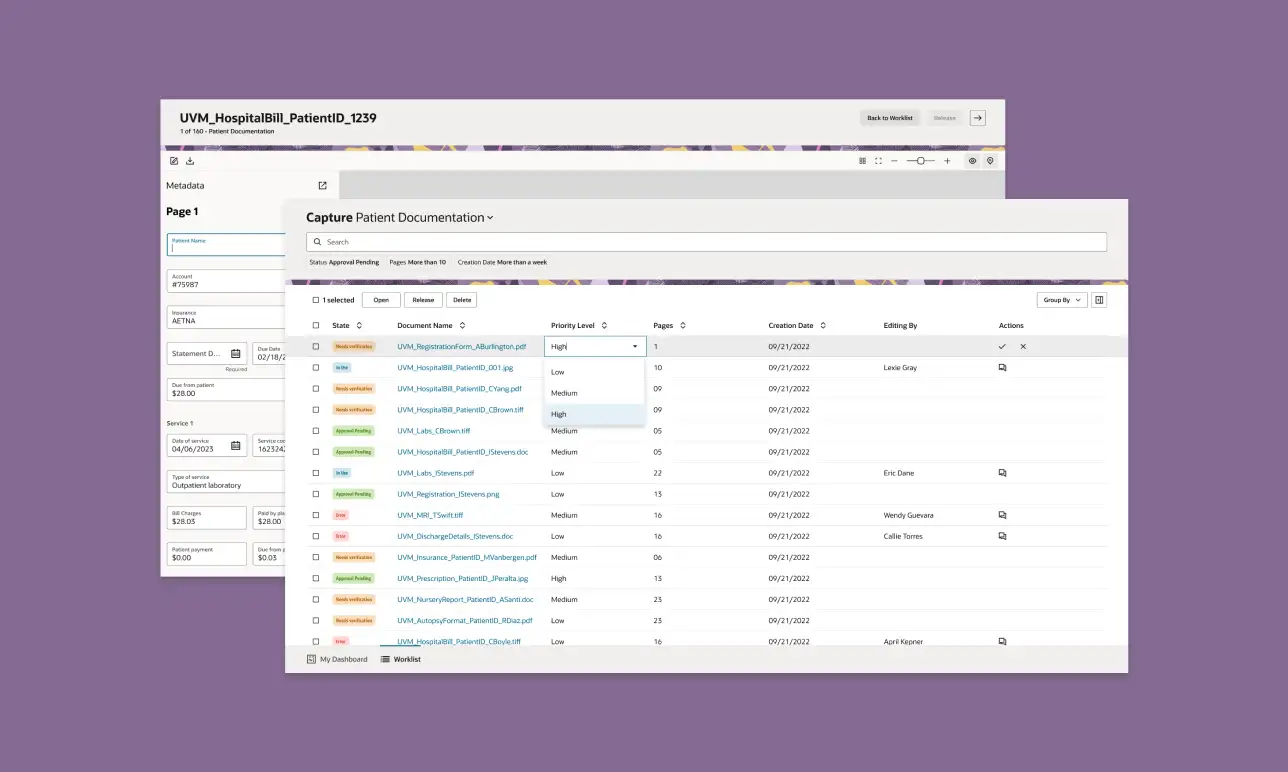 Project Outcomes for Integration of document capture into Oracle Content Management