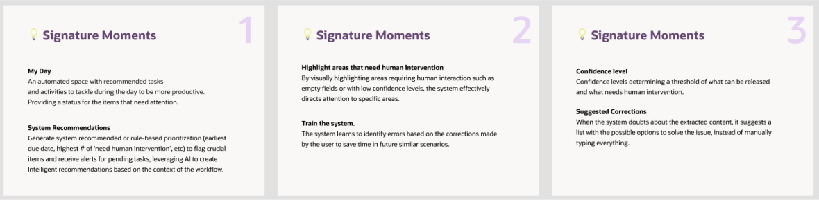Sample of some of the key moments identified