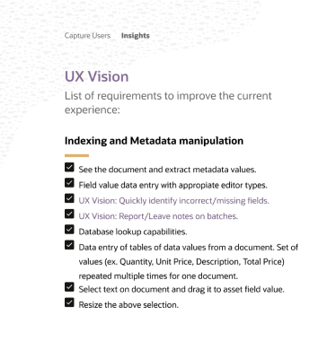 Design Vision Requirements