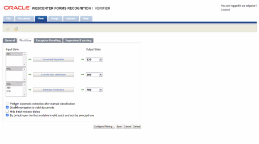 Interaction with WFR settings during iterview