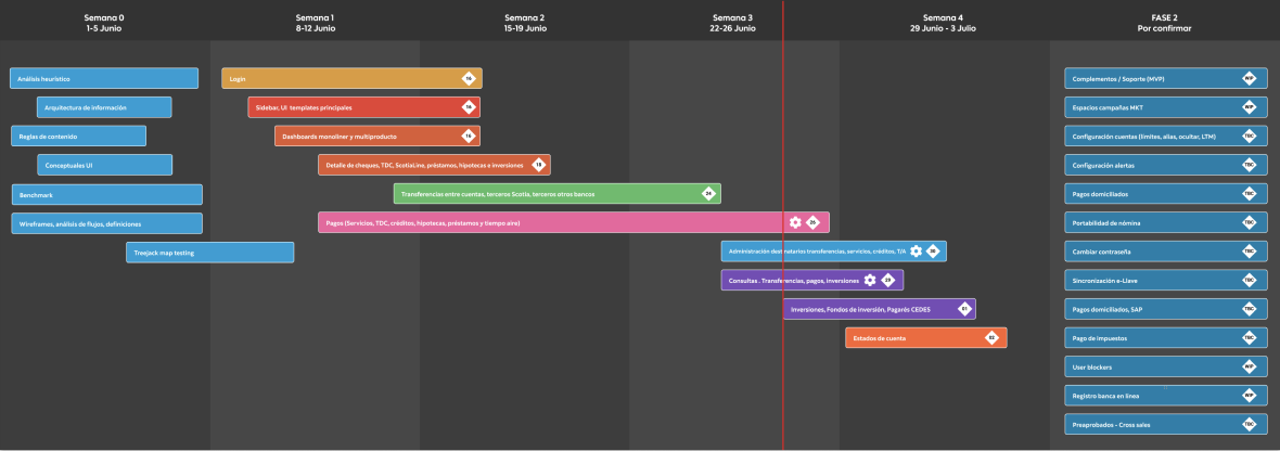 Sample of the proposed roadmap to tackle the project